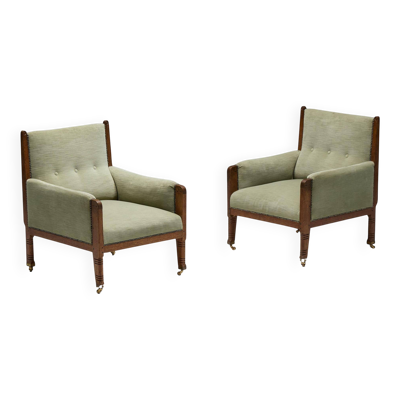 Paire de fauteuils par Jac. Van den Bosch, Pays-Bas, années 1920