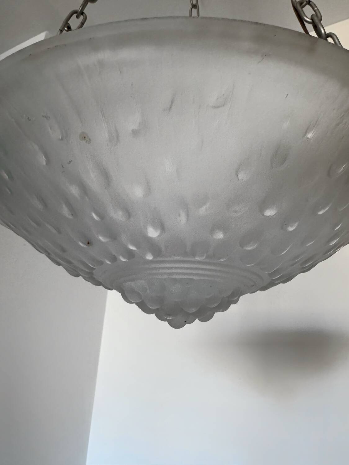 Muller Art Deco glass chandelier