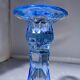 Paire de bougeoirs ou vases Jamestown blue Virginia par Fostori
