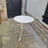 19th century wrought iron garden bistro pedestal table