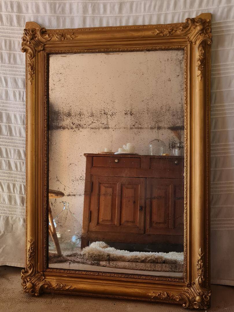 Antique gilded mirror