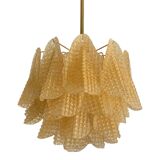 Contemporary Gold Graniglia “Rondine” Murano Chandelier
