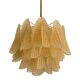 Contemporary Gold Graniglia “Rondine” Glass Chandelier