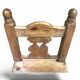 Chaise en bois primitive style brutaliste 19e siècle
