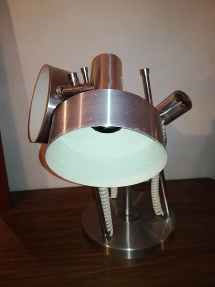 Ceiling luminaire, Wall lamp, stainless steel 1970