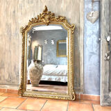 Nineteenth pedimented mirror