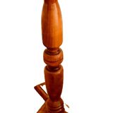 Louis Philippe style tripod pedestal table in solid walnut 20th century