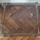 Vintage 1970s side table / Smoked glass accent table