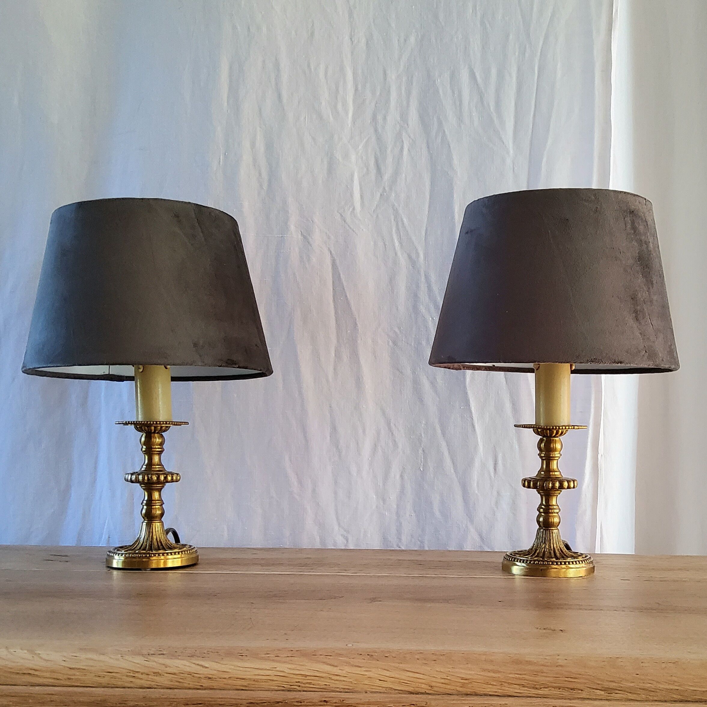 Paire de lampes bougeoir