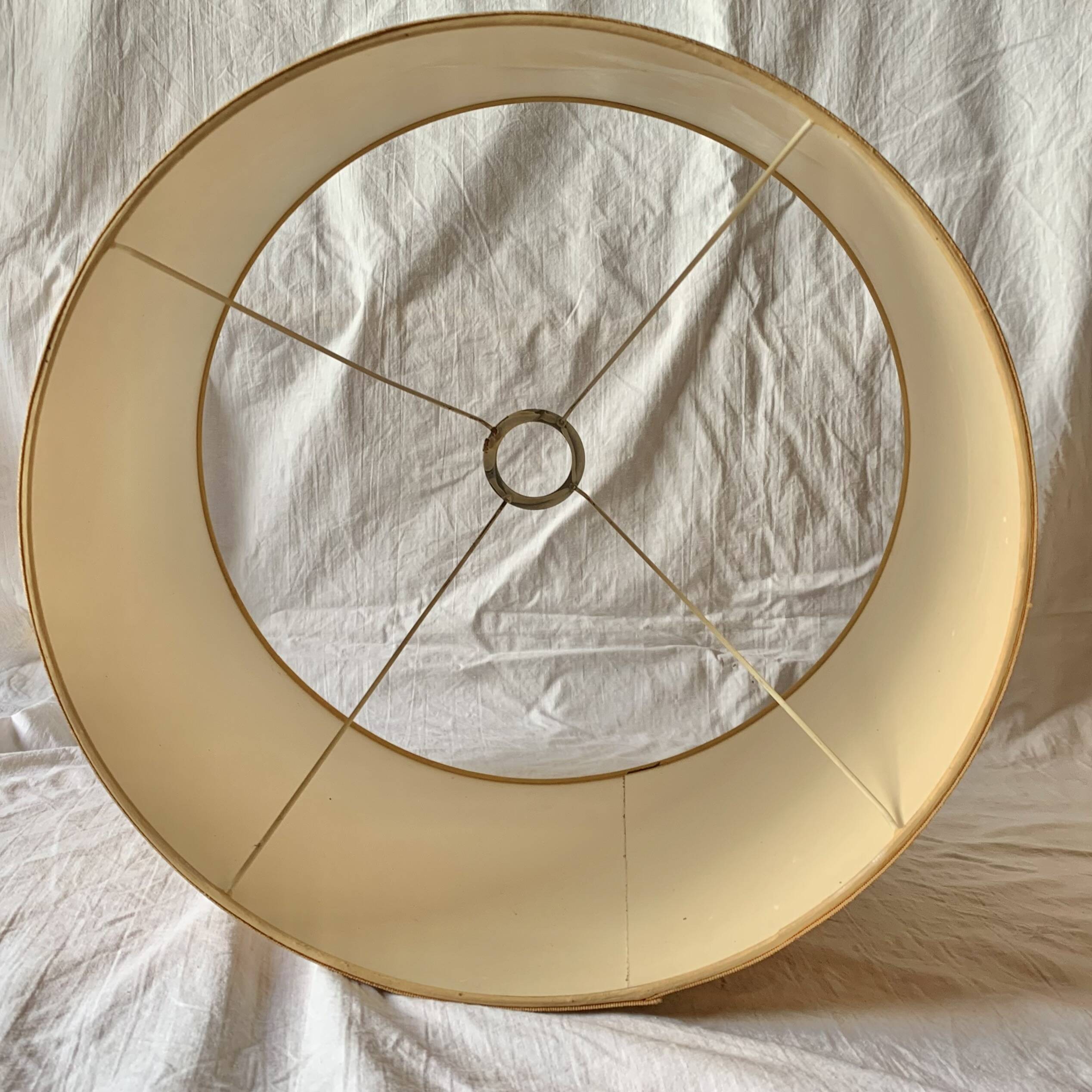 Large vintage lampshade - floral decor - 40 x 37 cm