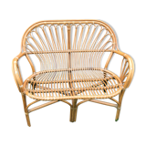 Vintage rattan seat length 103