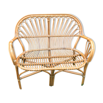 Vintage rattan seat length 103