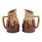 Ensemble de pots à crème en céramique, design danois, années 1970, production : Danemark