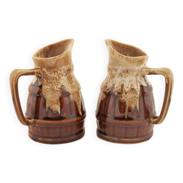 Ensemble de pots à crème en céramique, design danois, années 1970, production : Danemark