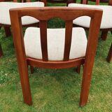 Set of 6 chairs in solid teak Roche Bobois. 1960/1970