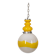 Vintage Space Age Italian Yellow Glass Chandelier, 1970s