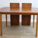 Vintage Scandinavian teak table 130 cm plus 2 extensions 1960 Sweden