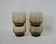Set of 4 designer water glasses in 70s smoked glass