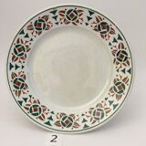 Set of 6 flat plates stamped "k&g lunéville", model "mariette"