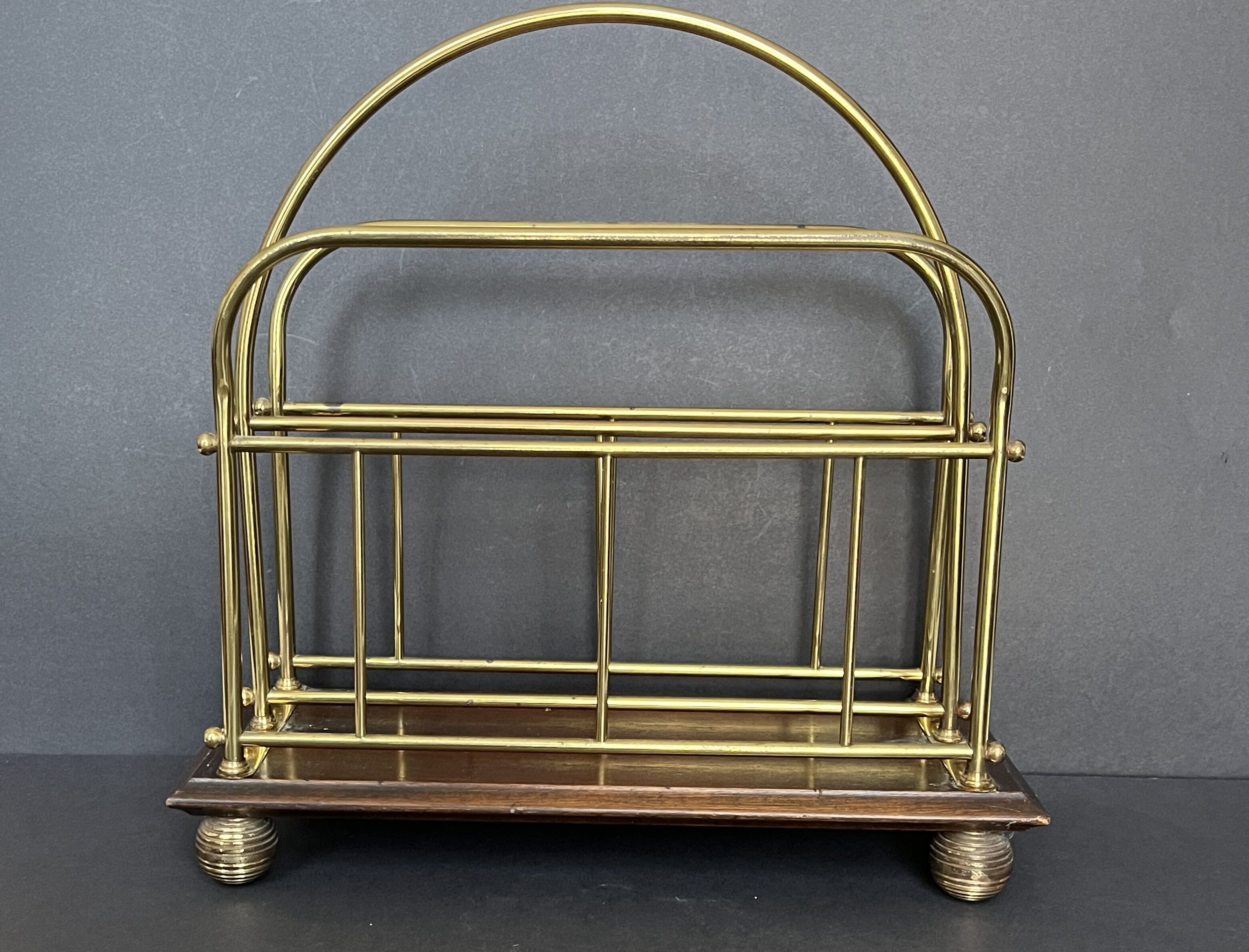 Vintage magazine door in gold metal