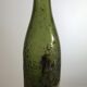 Lot of old blown glass beer bottles with marking