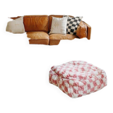 Moroccan pouf-Custom checkered pouf-berber moroccan pouf