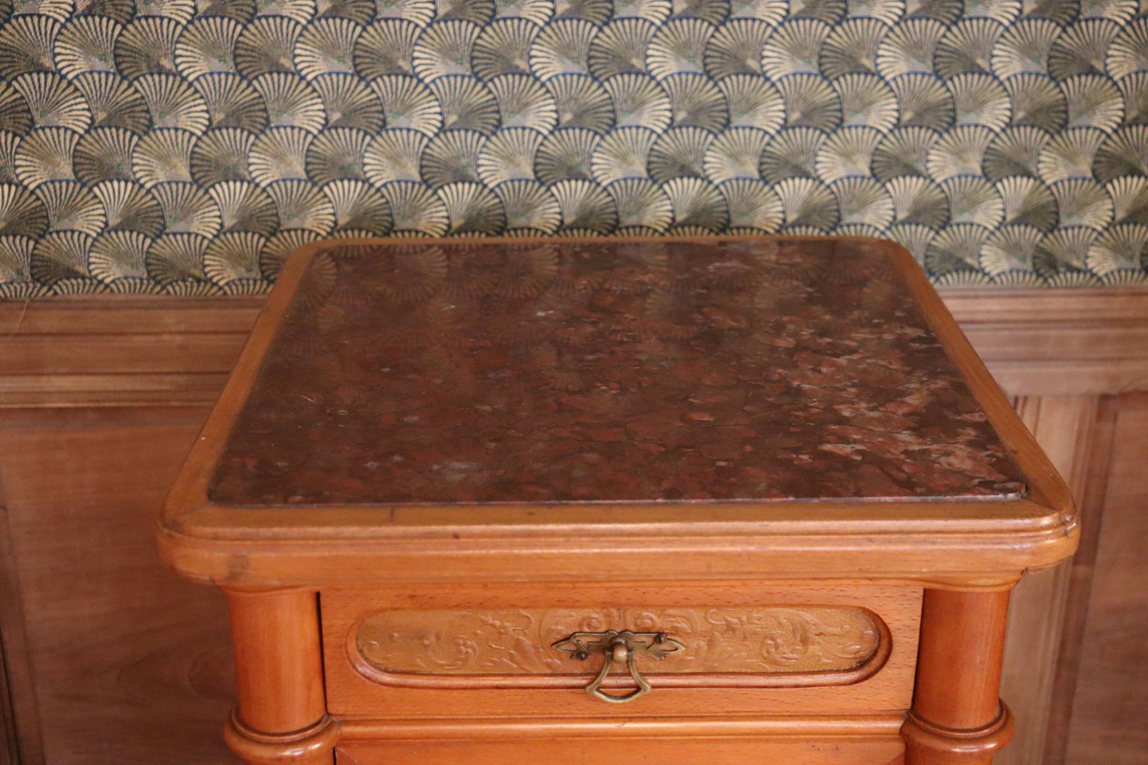 Joseph and Jacob Kohn bentwood bed & nightstand