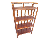 Vintage rattan shelf 4 levels – rattan bookcase