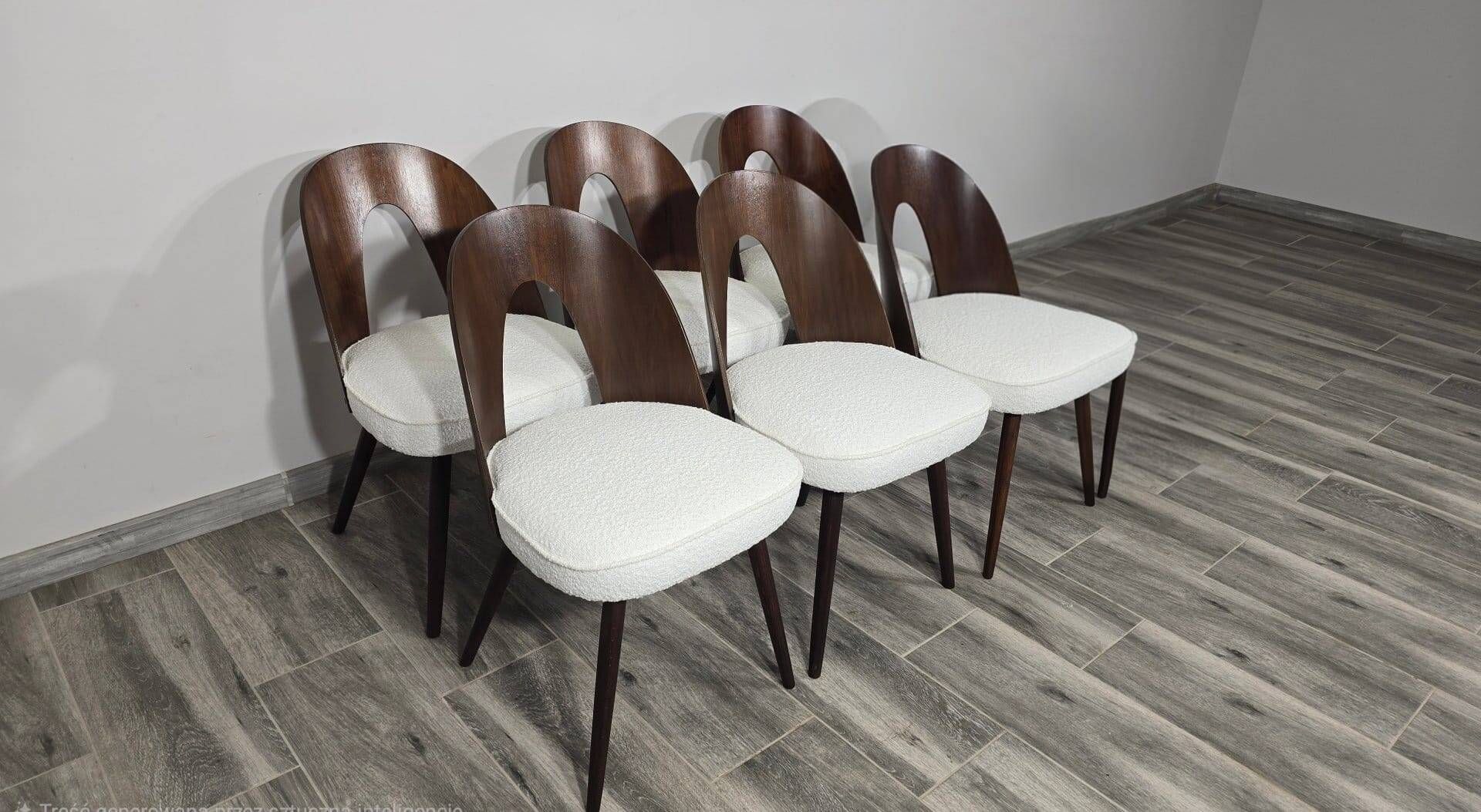 6 chaises de salle à manger par Antonin Suman