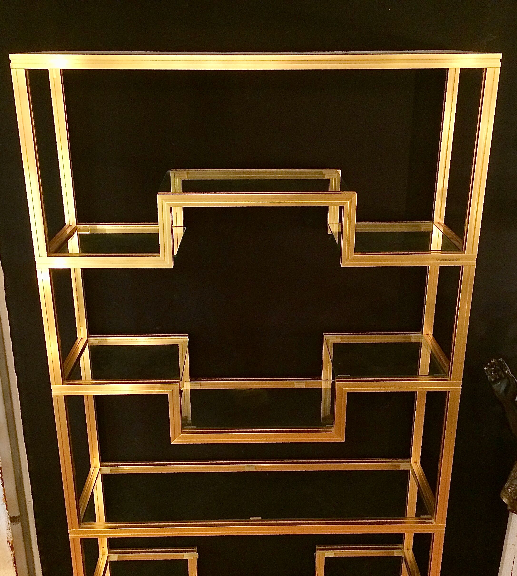 Golden brass floor Pierre Vandel, Paris circa 70