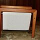 Danish teak and cotton magazine rack, 1950s