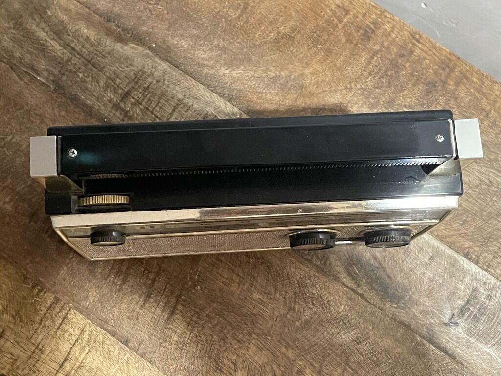 Silver vintage Japanese radio