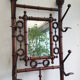 Bamboo-carved wooden coat/dressing room door. Period around 1900-1920