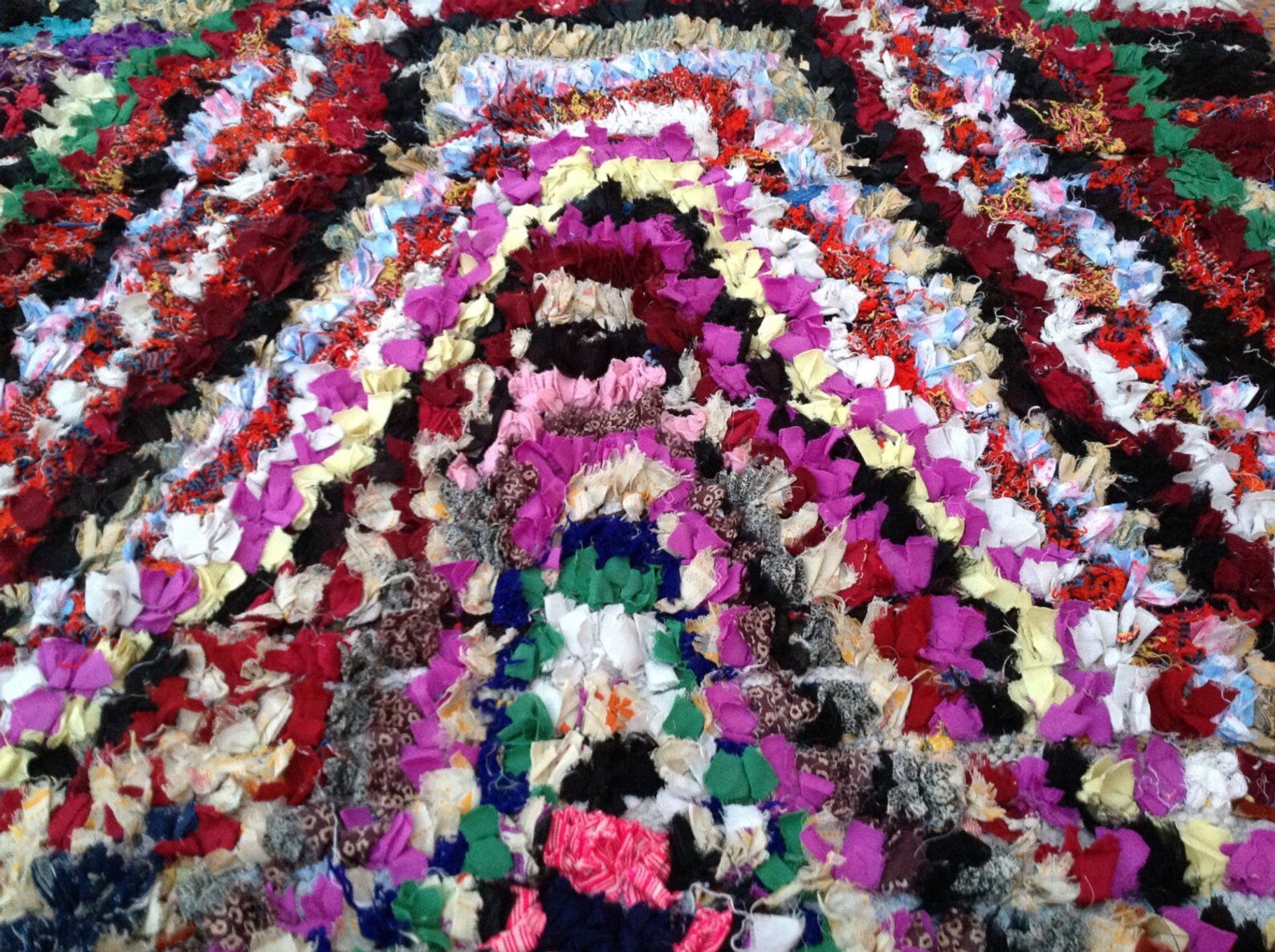 Carpet Moroccan boucherouite 95x350cm