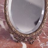 Table with frame in style gilt bronze Louis XVI 12x20cm mirror