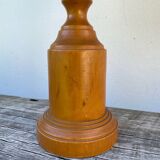 Old turned wooden lamp