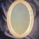 Erco large oval wall light with mirror in melted ice acrylic, 1970s