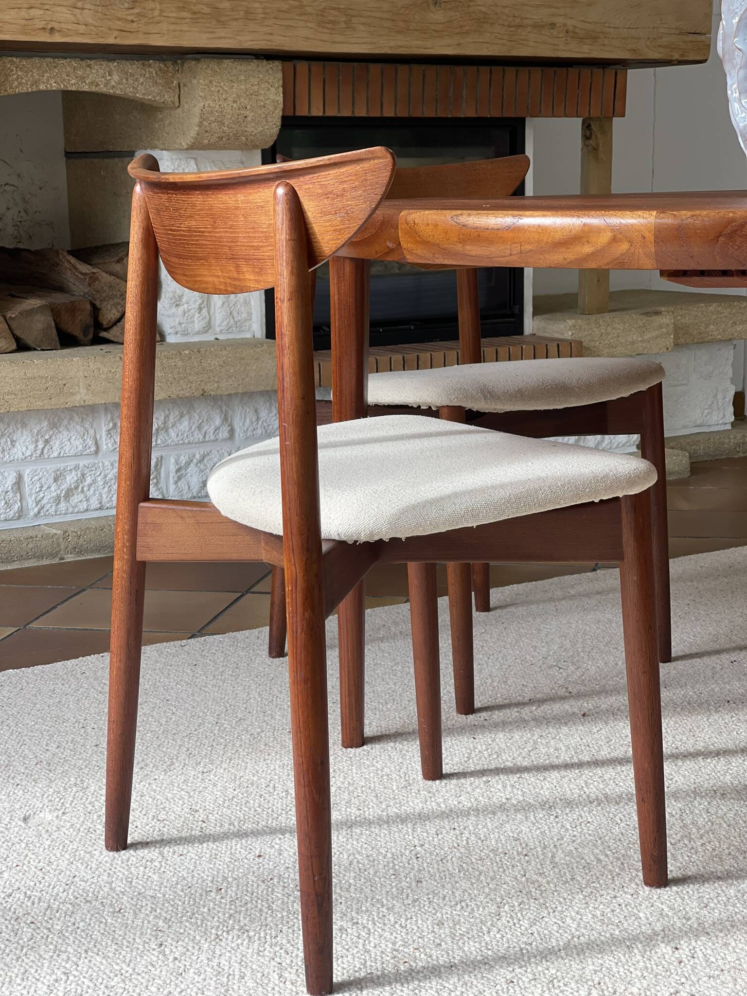 Lot de 6 chaises en Teck par Harry Østergaard Model 58