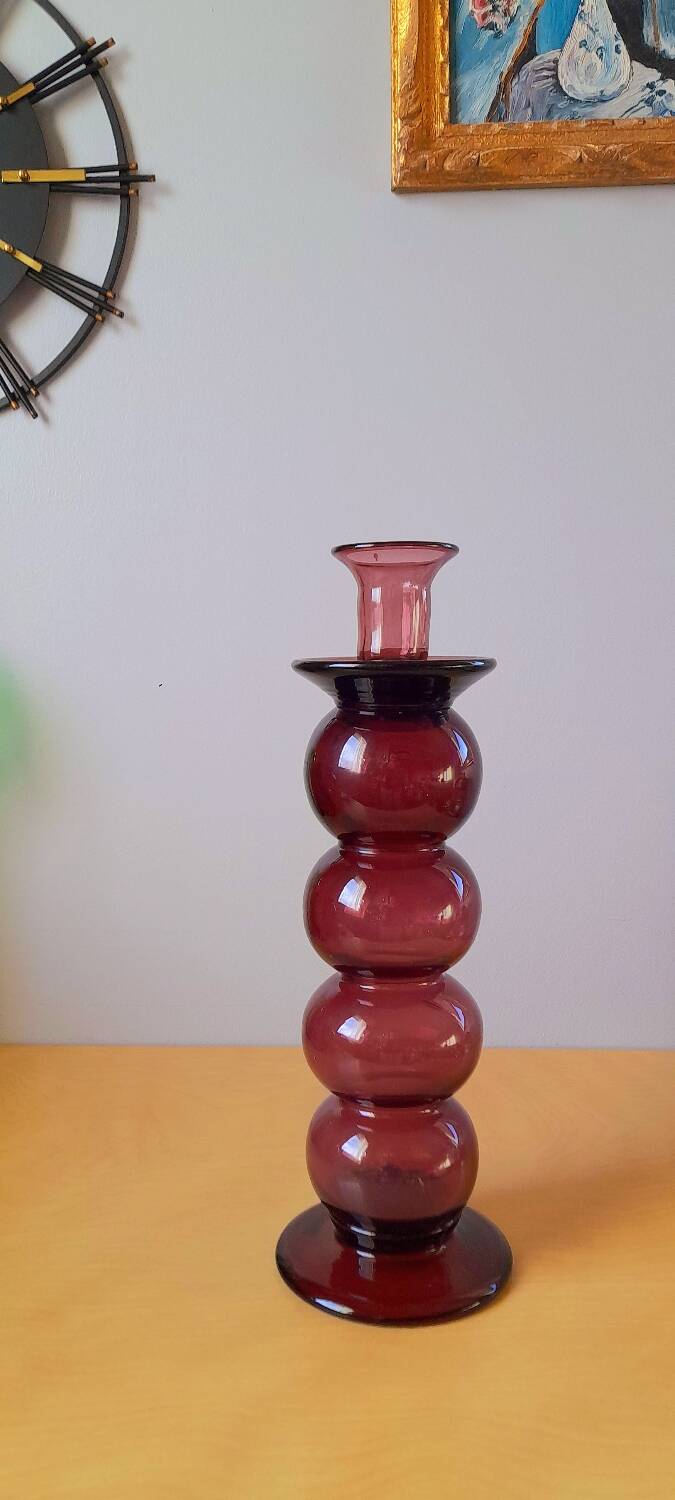 Bougeoir en verre contemporain