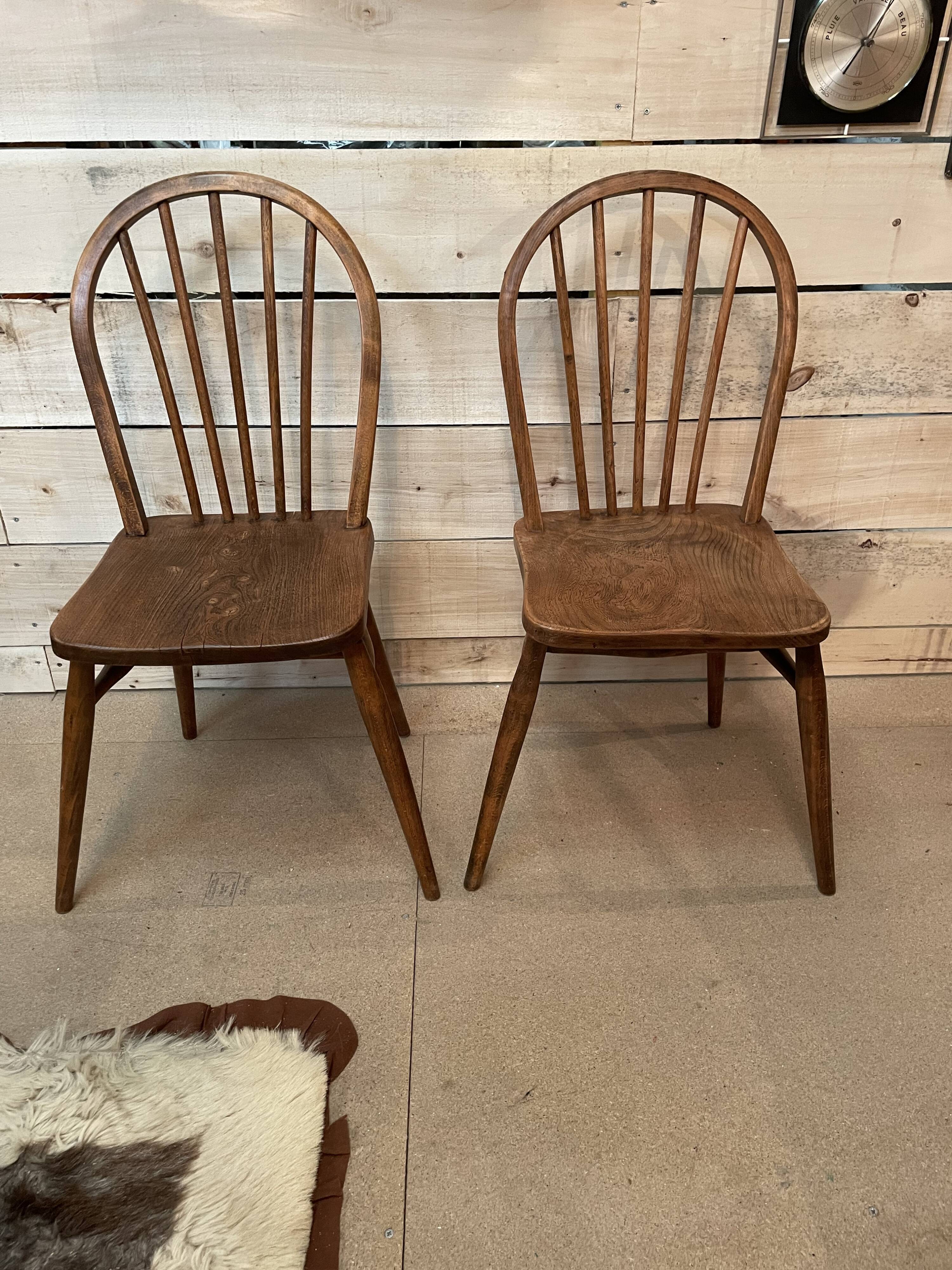 Pair chair Windsor vintage year 50/60