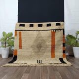 Handmade Moroccan wool rug, size 140 x 260 cm