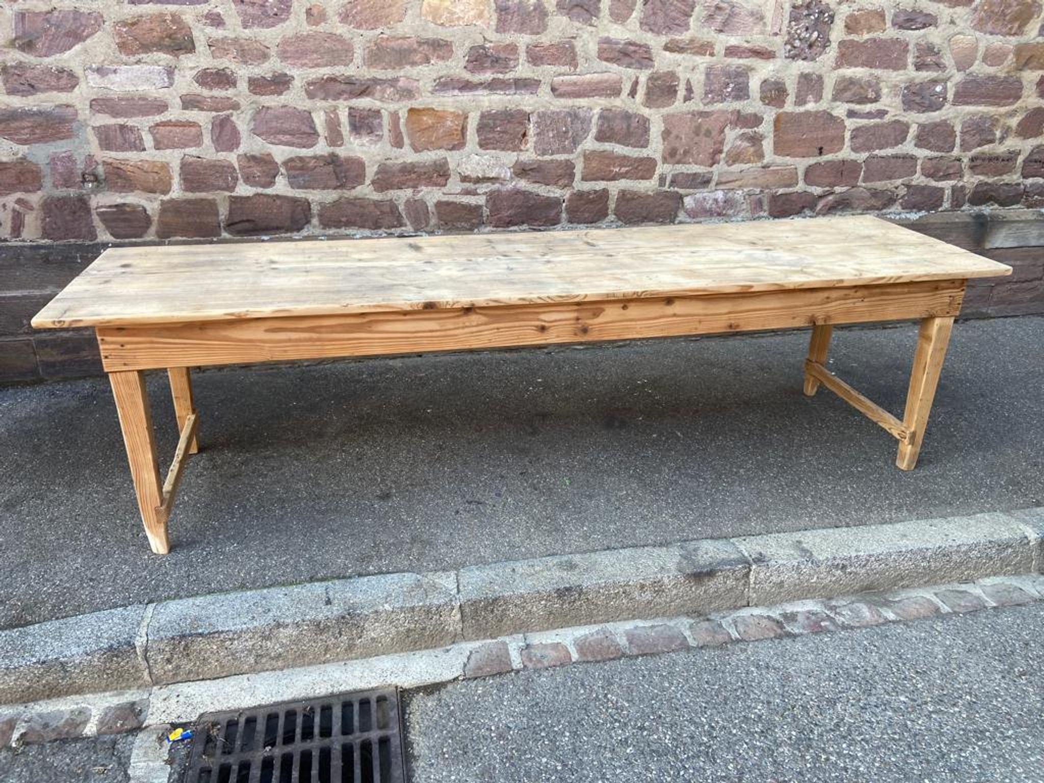 Table de ferme 300 cm en sapin 1900