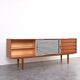 Mid-Century Op-Art Hand-Painted Danish Teak Sideboard, 1960s