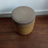 Vintage pouf in suede 70