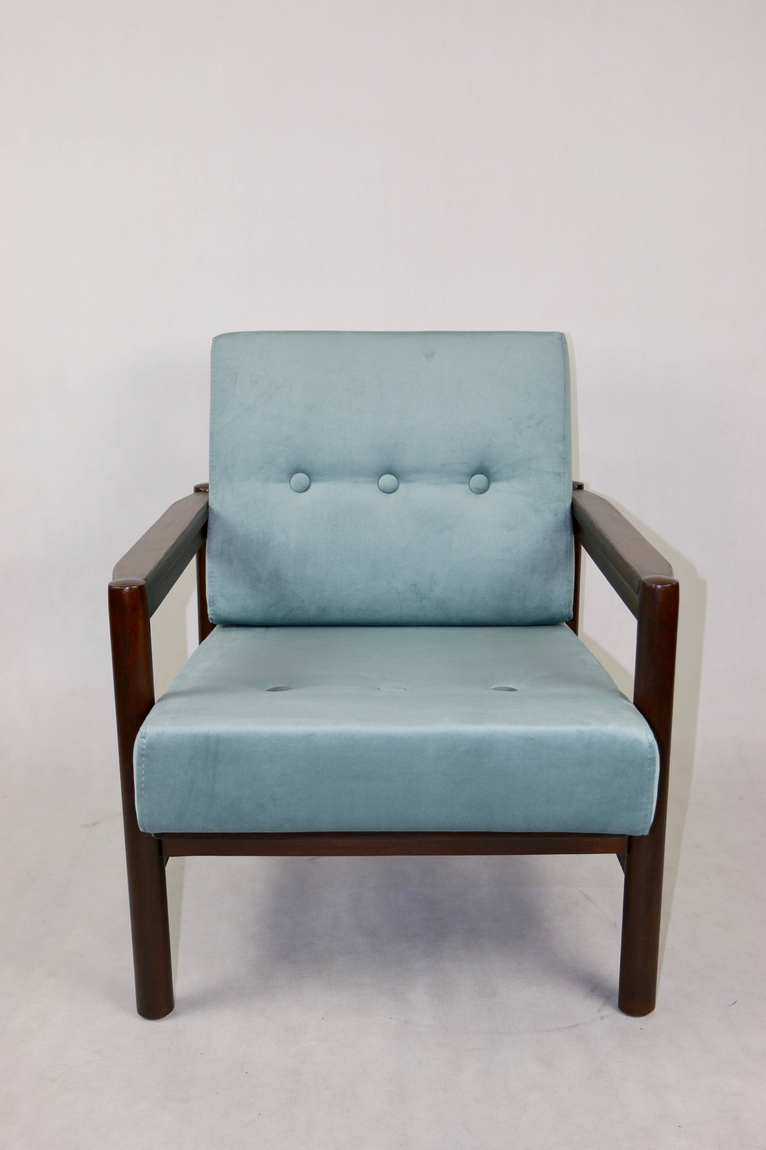 Light Blue Lounge Stobrawa Chair, 1970s