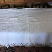 19th bed top in cotton piqué marked MC