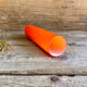Vase tube vintage en verre orange