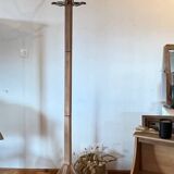 Vintage 60s coat rack in solid raw wood