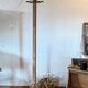 Vintage 60s coat rack in solid raw wood