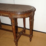 Piano bench in caning